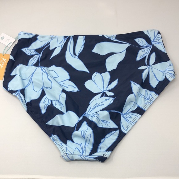 Kona Sol Bikini Bottoms Women's Size Large Floral Print High Waist Full Coverage - Picture 2 of 11